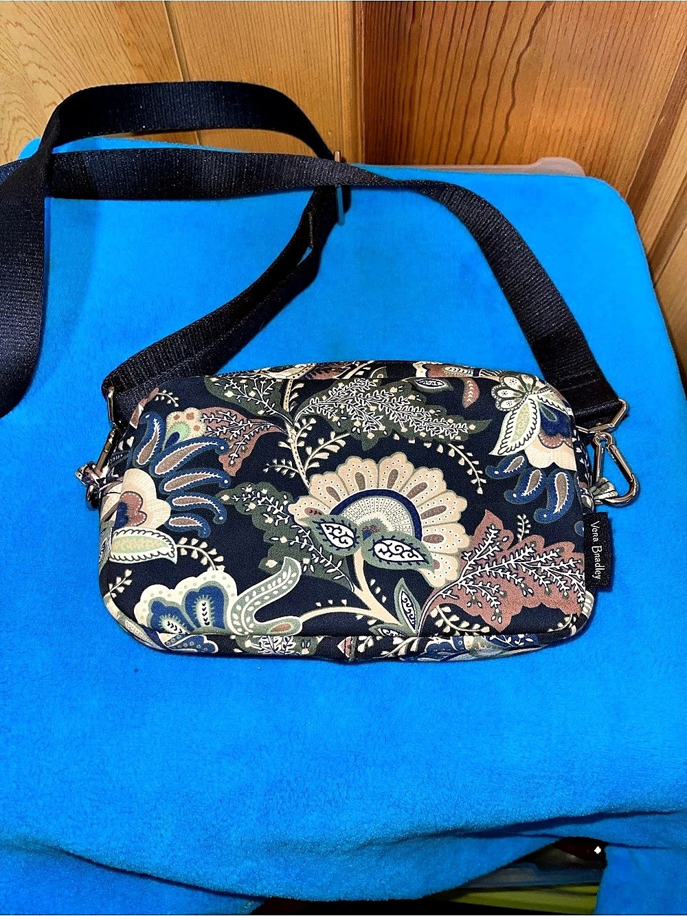 Vera Bradley RFID All in One Crossbody Bag Blue & Black